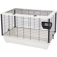 Produktbild von INTERZOO BUNNY 80 Kaninchenkäfig mit Heuraufe in Warm Grau 78 cm