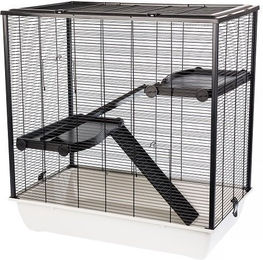 Interzoo Frodo Nagerkäfig aus Kunststoff für Hamster und Meerschweinchen Grau 78 cm – Bild 1 von 2