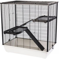 Produktbild von Interzoo Frodo Nagerkäfig aus Kunststoff für Hamster und Meerschweinchen Grau 78 cm