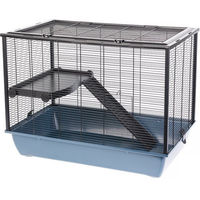 Produktbild von INTERZOO Hugo + PL Nagetierkäfig für Hamster Meerschweinchen und Mäuse 78 cm anthrazit