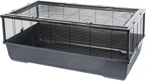 Interzoo Nagerkäfig für Nagetiere aus Draht Schwarz 100 cm – Bild 1 von 2