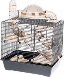 INTERZOO Rocky + Terrace Hamsterkäfig für Hamster und Mäuse beige 42 cm – Bild 1 von 2