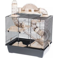Produktbild von INTERZOO Rocky + Terrace Hamsterkäfig für Hamster und Mäuse beige 42 cm