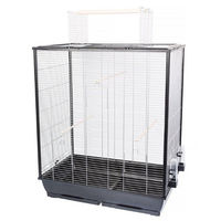 Produktbild von INTERZOO Vogelkäfig für Wellensittiche und Vögel mit Ausstattung in Schwarz 78 cm