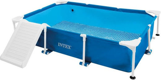 Intex Hundepool Set mit Filterpumpe, Rampe und Abdeckung 229x152x45,7cm – Bild 1 von 3