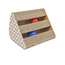 Intirilife Katzenkratzbrett aus brauner Wellpappe für Katzen 27.5 x 23.5 x 17.5 cm – Bild 1 von 6