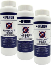 IPERON Flohschutz Puder zur Abwehr von Flöhen, Zecken und Milben für Haus- und Hoftiere 3 x 100 g – Bild 1 von 13
