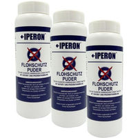 Produktbild von IPERON Flohschutz Puder zur Abwehr von Flöhen, Zecken und Milben für Haus- und Hoftiere 3 x 100 g