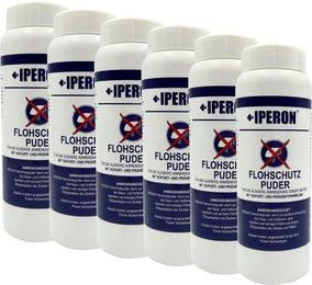 IPERON Flohschutz Puder zur Abwehr von Flöhen, Zecken und Milben für Haustiere 6 x 100 g – Bild 1 von 13