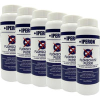 Produktbild von IPERON Flohschutz Puder zur Abwehr von Flöhen, Zecken und Milben für Haustiere 6 x 100 g