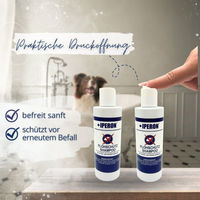 Produktbild von IPERON Flohschutz Shampoo zur Abwehr von Flöhen, Zecken und Milben für Hunde, Katzen und Nagetiere 12 x 200 ml