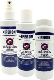 IPERON Flohschutz Trio Set mit Lotion 200 ml, Shampoo 200 ml und Puder 100 g – Bild 1 von 1