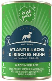 Irish Pure Hundenassfutter Atlantik-Lachs und Irisches Huhn mit Gemüse und Kelp-Alge Stückchen in Sauce Adult Getreidefrei 390 g - 390 g – Bild 1 von 4