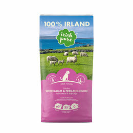 Irish Pure Hundetrockenfutter Adult Weidelamm und Freiland-Huhn Getreidefrei mit hohem Fleischanteil 4 kg - 4 kg – Bild 1 von 6