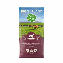 Irish Pure Hundetrockenfutter Adult Weiderind und Freiland-Huhn Getreidefrei mit hohem Fleischanteil 4 kg - 4 kg – Bild 1 von 9
