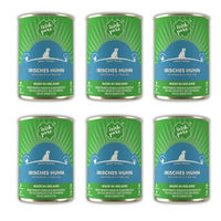 Produktbild von Irish Pure Junior Nassfutter für Hunde mit Huhn und Algen, Monoprotein, Sensitiv, 6 x 390g