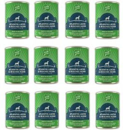 Irish Pure Premium Hund Nassfutter Lachs und Huhn Getreidefrei Sensitive 12x390 g - 12 x 390 g – Bild 1 von 8