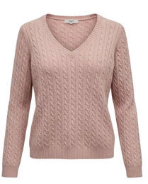 Produktbild von Isabell Werth Damen Pullover mit V-Ausschnitt aus Wolle in Sand/Beige