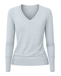 Produktbild von Isabell Werth Pullover mit V-Ausschnitt aus Wolle in Blau