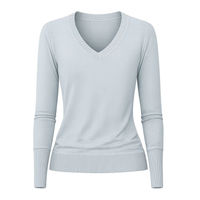 Produktbild von Isabell Werth Pullover mit V-Ausschnitt aus Wolle in Blau