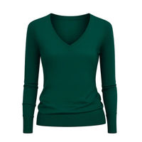 Produktbild von Isabell Werth Pullover mit V-Ausschnitt aus Wolle in Grün