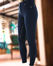 Produktbild von Isabell Werth Reithose FullGrip für Damen in Navy Blau ganzjährig nutzbar