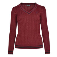 Produktbild von Isabell Werth Zopfstrickpullover in Bordeaux Rot