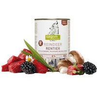 Produktbild von isegrim FOREST Hundefutter Nass Rentier mit Brombeeren, Champignons & Wildkräutern, Stückchen in Sauce, hoher Fleischanteil, Monoprotein, 6 x 800 g - 6 x 800 g