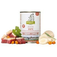 Produktbild von isegrim PRAIRIE Hundefutter Nass Ente mit Pastinaken Sanddornbeeren und Wildkräutern Stückchen in Sauce 12 x 400 g - 12 x 400 g