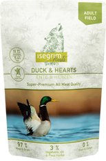 Produktbild von isegrim Roots FIELD Hundefutter Nass Ente und Herzen mit hohem Fleischanteil Monoprotein 7 x 410 g - 7 x 410 g