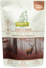 Produktbild von isegrim Roots FOREST Hundefutter Nass Hirsch und Wild Stückchen in Sauce Monoprotein 35 x 410 g - 35 x 410 g