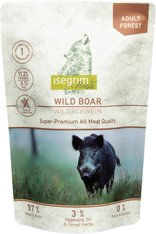Produktbild von isegrim Roots FOREST Hundefutter Nass Wildschwein Monoprotein Getreidefrei Stückchen in Sauce Adult 14 x 410 g - 14 x 410 g
