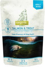 Produktbild von isegrim Roots RIVER Hundefutter Nass Lachs und Forelle Stückchen in Sauce 35 x 410 g - 35 x 410 g
