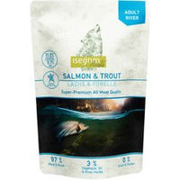 Produktbild von isegrim Roots RIVER Hundefutter Nass Lachs und Forelle Stückchen in Sauce 35 x 410 g - 35 x 410 g