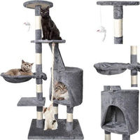 Produktbild von ISO TRADE Katzenkratzbaum mit Sisal in Grau 118 cm