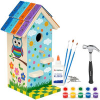 Produktbild von ITA DIY Nistkasten Skyhaven Bastelset aus Holz zum Zusammenbauen und Bemalen für Wildvögel und Eichhörnchen