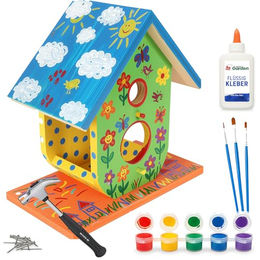 ITA DIY Vogelhaus Bastelset aus Holz zum Zusammenbauen und Bemalen für Kinder – Bild 1 von 7