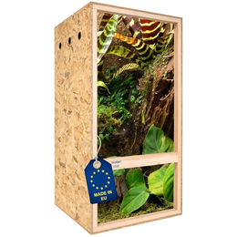 ITA Hochterrarium aus Holz mit Seitenbelüftung und integriertem Hygrometer 60x120x60 cm für Reptilien und Schlangen FSC Zertifiziert – Bild 1 von 6