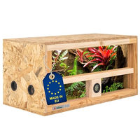 Produktbild von ITA Mini Holzterrarium aus OSB-3 Platten 60x30x30 cm mit Seitenbelüftung und integriertem Hygrometer für Reptilien, Schlangen und Amphibien FSC Zertifiziert