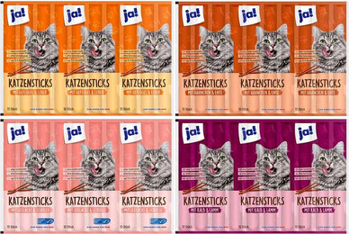 Produktbild von ja! Feine Katzensticks Mischkarton - 60 x 10 Stk.