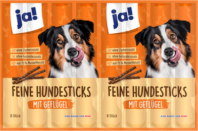 Produktbild von ja! Hundesticks Geflügel 8x11g