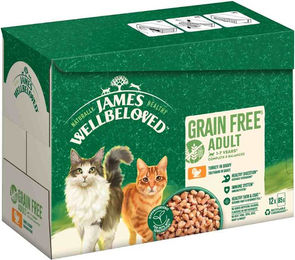 Produktbild von James Wellbeloved Adult Cat Grain Free Truthahn - 12 x 85 g