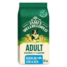 Produktbild von James Wellbeloved Adult Dog Hypoallergen Fisch & Reis - 12 kg