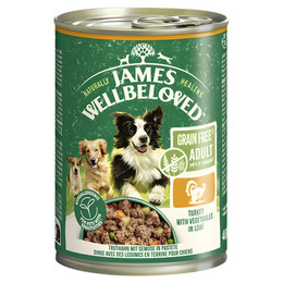 Produktbild von James Wellbeloved Adult Dog Truthahn Pastete - 6 x 400 g