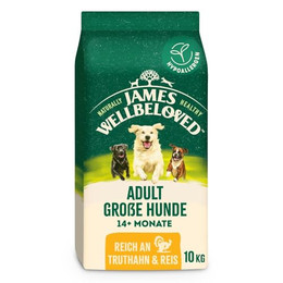 Produktbild von James Wellbeloved Adult Large Breed Hund mit Truthahn und Reis - 10 kg