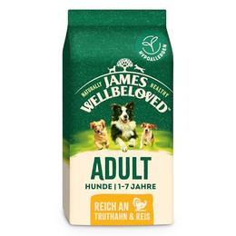 Produktbild von JAMES WELLBELOVED Adult Truthahn & Reis Trockenfutter für ausgewachsene Hunde - 2 x 12 kg