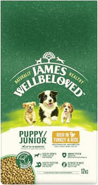 Produktbild von James Wellbeloved Junior Dog Hypoallergenic Truthahn & Reis - 12 kg