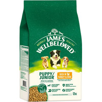 Produktbild von James Wellbeloved Junior Dog Hypoallergenic Truthahn & Reis - 2 x 12 kg