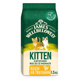 Produktbild von James Wellbeloved Kitten Trockenfutter Truthahn & Reis - 3 x 1,5 kg