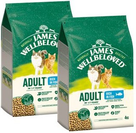 Produktbild von James Wellbeloved Trockenfutter Katze Adult Fisch - 2 x 4 kg
